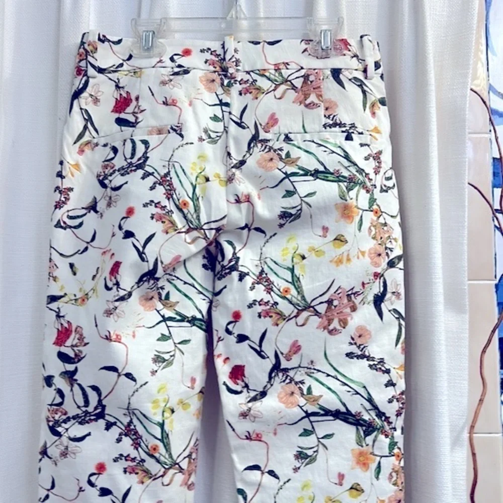 NWOT Zara Woman Floral Skinny Leg Pants Size XS - Picture 6 of 8